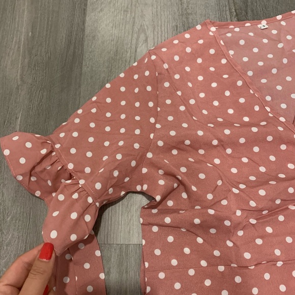 Pink polka dot dress - Picture 7 of 8